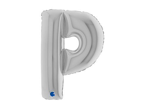 Fólia lufi P betű ezüst - 40" - 1 db.