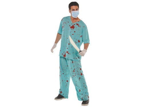 Vérfoltos orvos jelmez - sebész - roz. un.