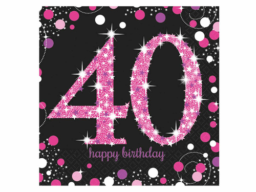 Negyvenedik születésnapi szalvéták - 33cm - 16 db.