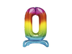 Álló fólia lufi 0 szivárvány - 76 cm - 1db.