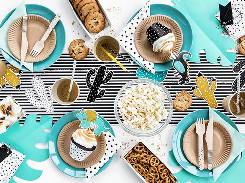 Dino Party tortadíszek - 10,5 - 20 cm - 5 db.