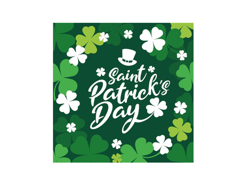 Szent Patrik-napi papírszalvéta - 33 cm - 12 db.