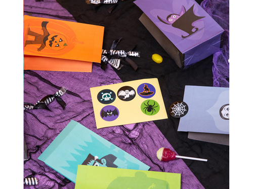 Szörnyek papírzacskók édességekhez - 6 db.