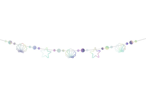 Irizáló sellő füzér - 165 cm - 1 db.