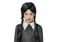 Fekete paróka copfokkal gyerekeknek - 1 db.