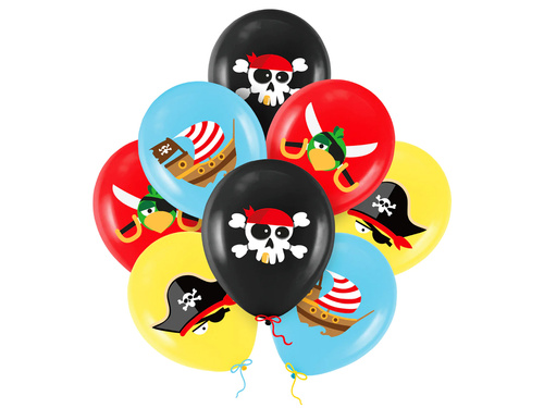 Kalózok latex lufi - 30 cm - 8 db.
