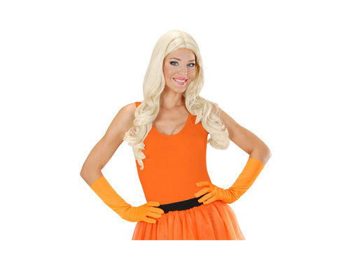 Neon narancssárga hosszú kesztyű 40 cm