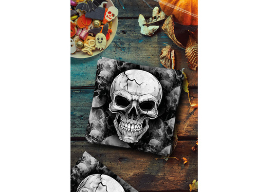 Halloween koponyás szalvéták - 33 cm - 12 db.