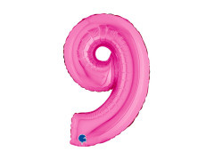 9-es számú fukszia színű fólialufi - 14" - 1 db.