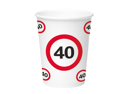 Papírpoharak születésnapokra Ban 40. jel - 250 ml - 8 db.