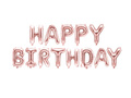 Fólia léggömb arany rózsaszín Boldog születésnapot 340x35 cm