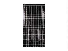 Függöny négyzet fekete - 100 x 200 cm - 1 db.