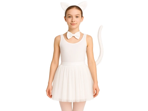 Fehér macskajelmez.