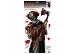 Bohóc fali dekoráció Halloweenre - 5 el.