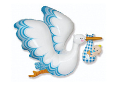 Kék gólya fólialufi - 80 x 96 cm - 1 db.