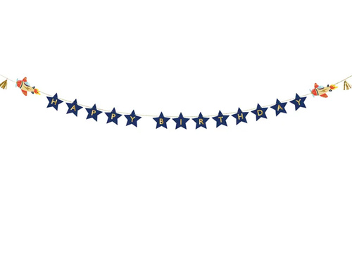 Boldog születésnapot banner Repülőgépek - 250 cm - 1 db.