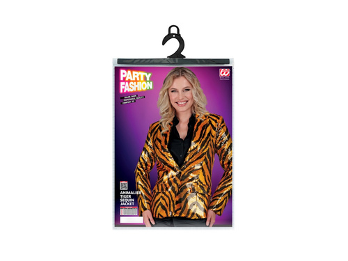 Party Fashion party kabát - narancssárga tigris motívummal