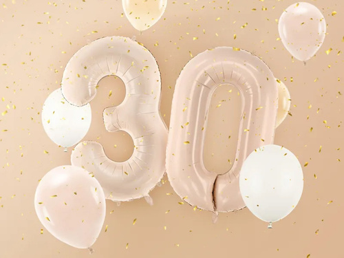 Fólia lufi szám 3 sötét bézs - 72 cm - 1 db.