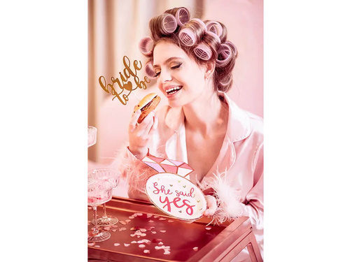 Eljegyzési gyűrűs papírtányér - 25,5 cm - 6 db.