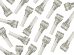 Trombitasípok cseppenthető ezüst - 100 db.