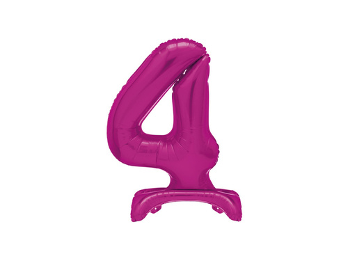 Fólia lufi álló 4-es rózsaszín - 76 cm - 1db.