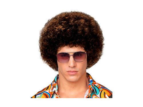 Barna afro diszkó paróka az 1970-es évekből.