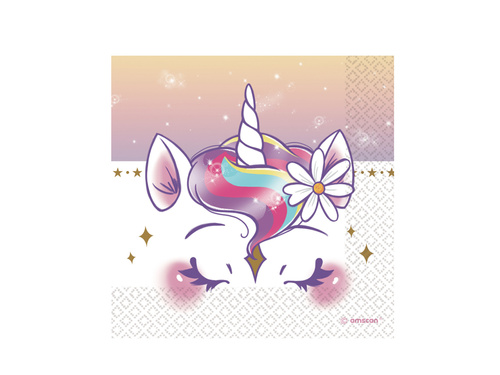 Egyszarvú születésnapi szalvéta - 33 cm - 16 db.