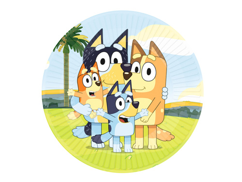 Kék színű születésnapi papírtányérok - 23 cm - 8 db.