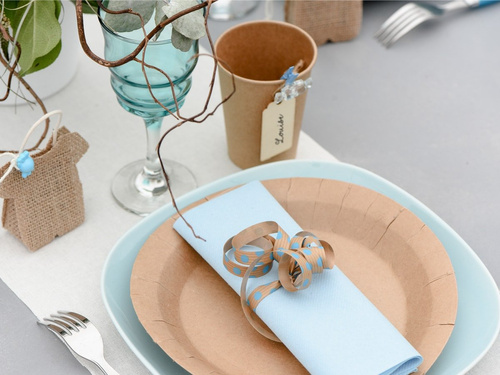 Kraft tányérok - 22,5 cm - 10 db.