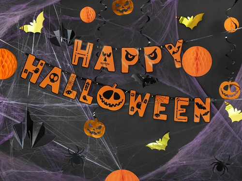 Happy Halloween banner - 185 cm - 1 db.