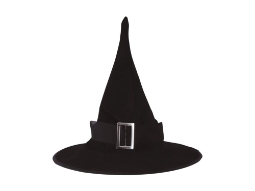 Fekete boszorkánysapka Halloweenre - 1 db.