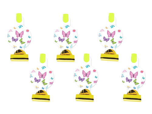 Roll-up trombita sípok Pillangók - 6 db