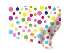 Asztalterítő színes pöttyökkel - 130 x 180 cm - 1 db.