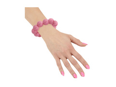 Rózsaszín gyöngyös diszkó 70-es évekbeli karkötő.