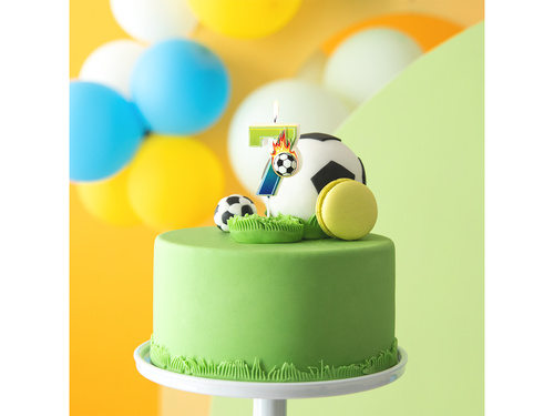 Focis számgyertya - 7 - 1 db.