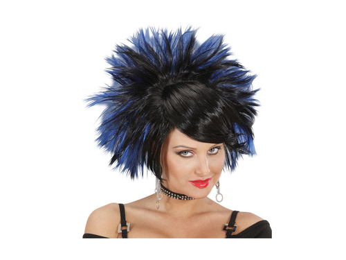 Rock Princess paróka fekete és kék