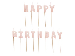 Boldog születésnapot ásó gyertyák - rózsaszín - 1 op.