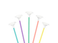 EKO papírpálcikák lufi dugókkal - pasztell színek keveréke - 10 db.