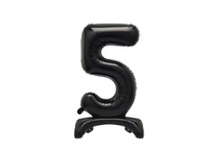Fólia lufi álló szám 5 fekete - 76 cm - 1db.