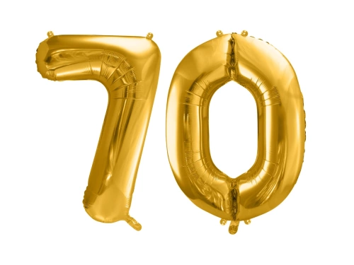 70-es számú aranyszínű fólialufi - 86 cm - 2 db.