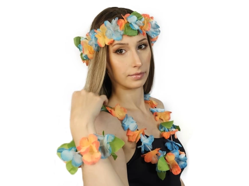 Hawaii szett narancs és kék - 4 elem