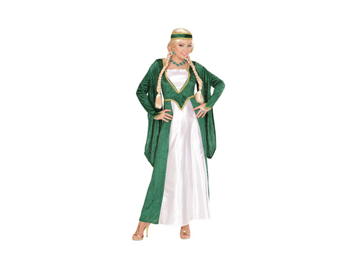 Reneszánsz királynő bársony jelmez (zöld)