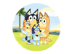 Kék színű születésnapi papírtányérok - 23 cm - 8 db.