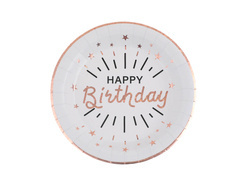 Boldog születésnapot Szikrázó papírtányérok - 22,5 cm - 10 db.