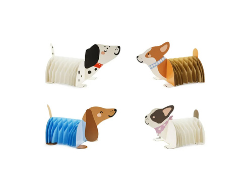 Papír rozetták Doggies - 4 db.