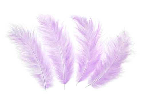 Dekoratív lila hosszú tollak - 50 db.