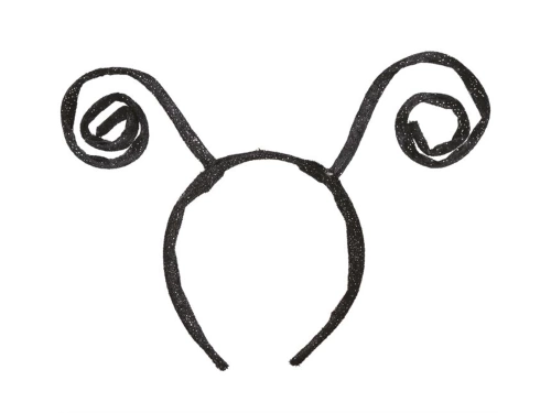 Fekete filc fejpánt - 1 db.