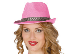 Gengszterkalap rózsaszín - 1 db.