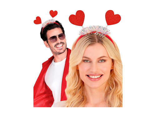 Fejpánt csillogó szívek