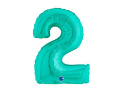 Fólia lufi 2. számú türkizkék - 14" - 1 db.